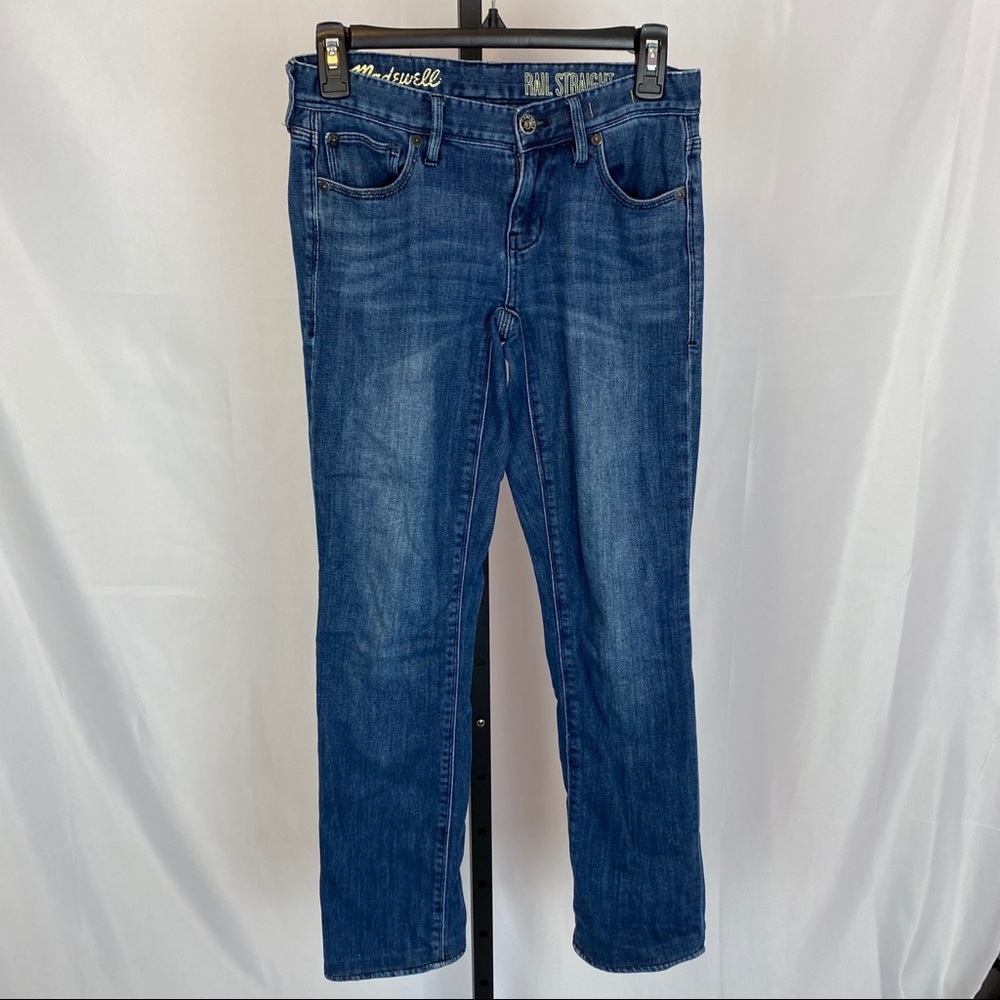 Madewell Rail Straight Blue Jeans, size 26x34